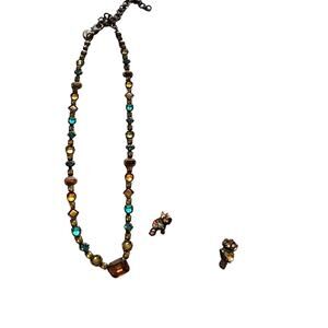 Sorrelli Crystal Earrings  & Necklace Set